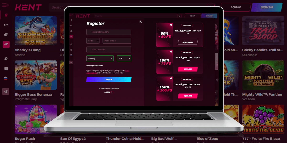 Кент казино регистрация
